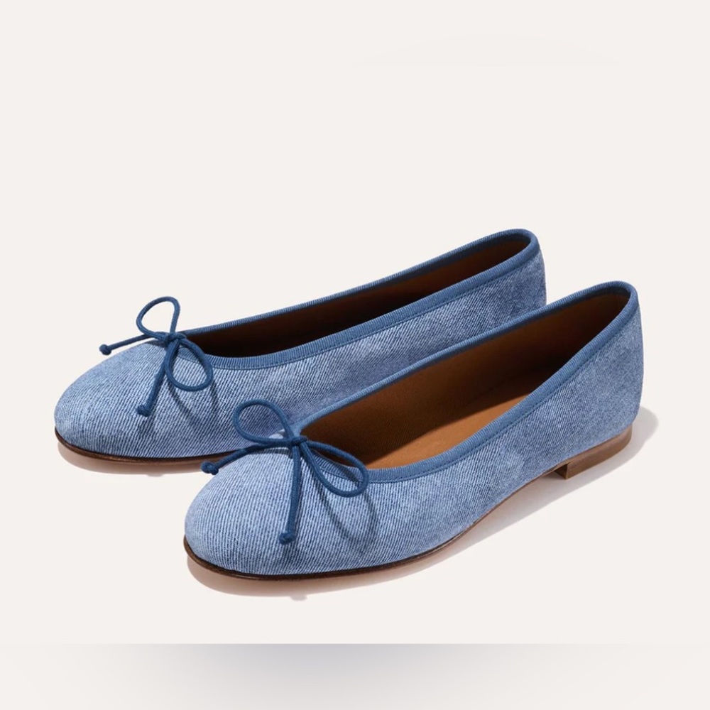 Margaux Blue Suede Loafers with Bow Detail